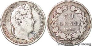 S3496 France 50 Centimes Louis-Philippe 1846 A Paris Argent Silver - Faire Offre