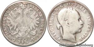 S3516 Austria 1 Florin Franz Joseph I 1888 Silver >M offer