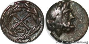 S3573 Rare Greek Achaia Achaian League Hemidrachm Antigoneia Mantineia Zeus 188 180 BC