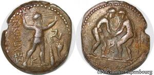 S3582 Rare Greek Pamphylia Aspendos Statere Triskèle -370 Silver ->Make offer