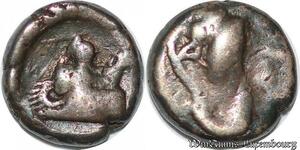 S3596 Greece Caria - Knidos Hemidrachme Σa Tête Lion Droite Gueule Ouverte Silver