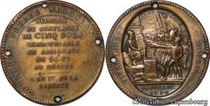 S3708 France Revolution Monneron 5 Sols Vivre Libres Ou Mourir An IV 1792 Dupré