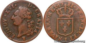 S3713 France Sol à l'écu Louis XVI 1784 Limoges - Faire Offre