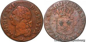 S3714 France Sol à l'écu Louis XVI 1784 AA Metz - Faire Offre