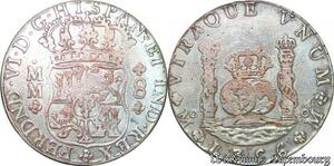 S3746 Scarce Mexico 8 Reales Ferdinand VI 1756 Mm Mo Silver ->Make offer