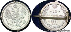 S3749 Russie 15 Kopecks Alexander II 1867 С.П.Б. H.I St. Petersburg Silver ->M offer