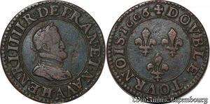 S3770 Rare France Double Tournois Henri IV 1606 / 5 A Paris - Faire Offre