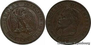 S3786 France 2 Centimes Napoléon III Tête Laurée 1862 K Bordeaux SUP +++