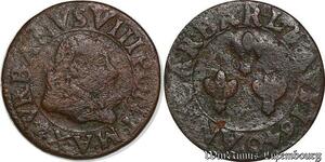 S3802 France Comtat Venaissin Avignon Urbain VIII Double Tournois 1640 Quattrino