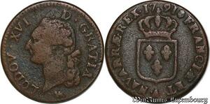 S3803 France Sol à l'Ecu Louis XVI 1791 .A Paris Leopoard 2nd Semestre - Faire Offre