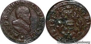 S3807 Rare France Double Tournois Principauté de Boisbelle Maximilien I 1637