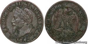 S3818 France 1 Centime Napoléon III Tête Laurée  BB Strasbourg 1862 - Faire Offre