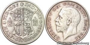 S3837 United Kingdom 1/2 Crown George V British 1931 Argent Silver - Faire Offre
