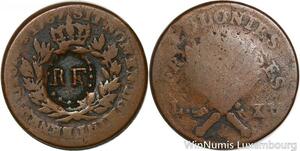 S3857 Rare USA 3 Sous 9 Deniers Countermark Colonies Françoises 1767 -&gt;Make offer