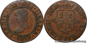 S3874 Espagne Iles Baléares 12 Dineros Ferdinand VII Palma Majorque 1812