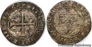 S3879 Rare France Blanc à la couronne Charles VII 1403 1461 PoitIs - Faire Offre