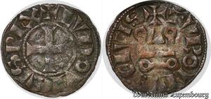 S3881 France  Denier Tournois Louis VIII 1187 1226 Lvdovicvs Rex Croix Tvronis Châtel Tournois