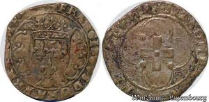 S3889 Rare France  Douzain à la croisette François 1er 1515-1547 1er type D Lyon
