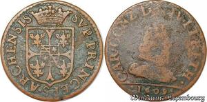 S3908 France Charleville Principauté Liard Charles I de Gonzague 3e type 1609