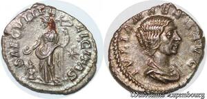 S3954 Rare Denier Julia Maesa Saecvli Felicitas Étoile 223-226 Rome Silver SUP