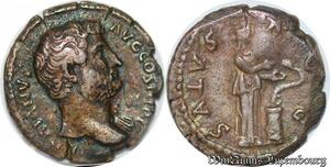 S3971 Denier Hadrien Salvs 137 Hadrianvs Avg Cos III P P Rome Silver >M Offer