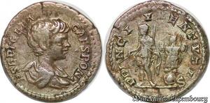 S3977 Rare Denier Geta Lucius Publius Septimus Ivventvtis Rome 200 Silver