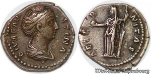S3996 Denier Diva Faustina Rome Aeternitas Fortuna Après 148 Silver