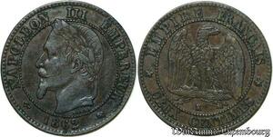 S42 France 2 Centimes Napoléon I Tête Laurée 1862 K Bordeaux -> Faire Offre