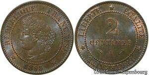 S61 France 2 Centimes Cérès 1895 A Paris FDC -> Faire Offre