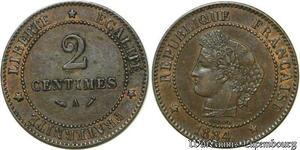 S64 France 2 Centimes Cérès A Paris 1884 -> Faire Offre