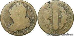 S79 France 2 Sols au Faisceau Louis XVI 1793 BB Strasbourg -> Faire Offre