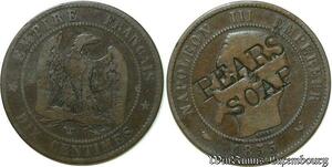 S108 France 10 Centimes Napoléon I Contremarque Pears Soap W Lille 1855 > F.offre