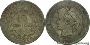 S119 France Rare 10 Centimes Cérès 1896 A Paris Torche -> Faire Offre