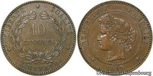 S120 France 10 Centimes Cérès 1895 A Paris Superbe -> Faire Offre