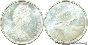 S184 Canada 25 Cents Elizabeth II 1968 AU Silver -> Faire Offre