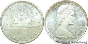 S187 Canada Dollar Elizabeth II 1966 AU Silver -> Faire Offre