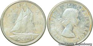 S188 Canada 10 Cents Elizabeth II Ship 1963 MS Silver -> Faire Offre