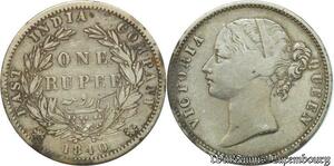 S207 India Indes Britanniques Victoria Rupee 1840 Silver -> Make offer