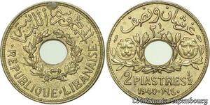 S265 Lebanon 2 1/2 Piastres 1940 Paris SUP Splendide -> Faire Offre