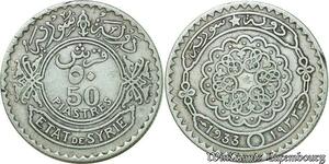 S292 Rare 50 Piastres 1933 Argent Silver -> Faire Offre