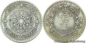 S297 25 Piastres Bazor 1933 Argent Silver -> Faire Offre