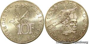 S317 France 10 Francs Roland Garros 1988 Splendide -> Faire Offre