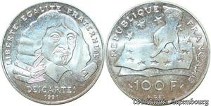 S323 France 100 Francs René Descartes 1991 Splendide -> Faire Offre
