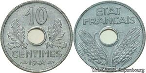S326 France 10 Centimes petit module 1943 FDC Zinc ! -> Faire Offre