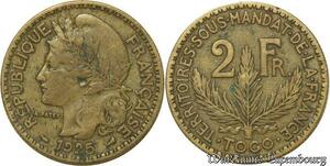 S364 Togo Colonies Afrique 2 Francs 1925 Patey -> Faire Offre