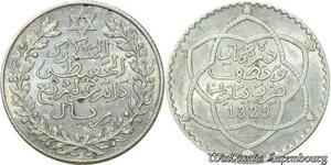 S393 Maroc 2 1/2 Dirhams Abd al-Hafiz 1908-1912 AH 1329 AU SUP Silver