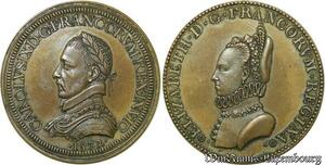 S405 France Medal Charles IX Elizabeth Austria1572 St. Bartholome Day massacre r