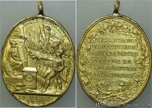 S416 France Médaille Constitution Pacte fédératif par Dupré 1790 Paris
