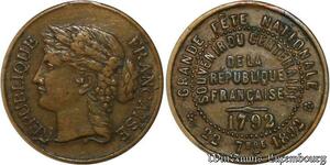 S453 France Médaille Grande Fête Nationale Centenaire 1792 1892 - > Faire Offre