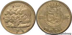 S551 Belgium 100 Francs 4 rois België 1949 Argent Silver -> Faire Offre